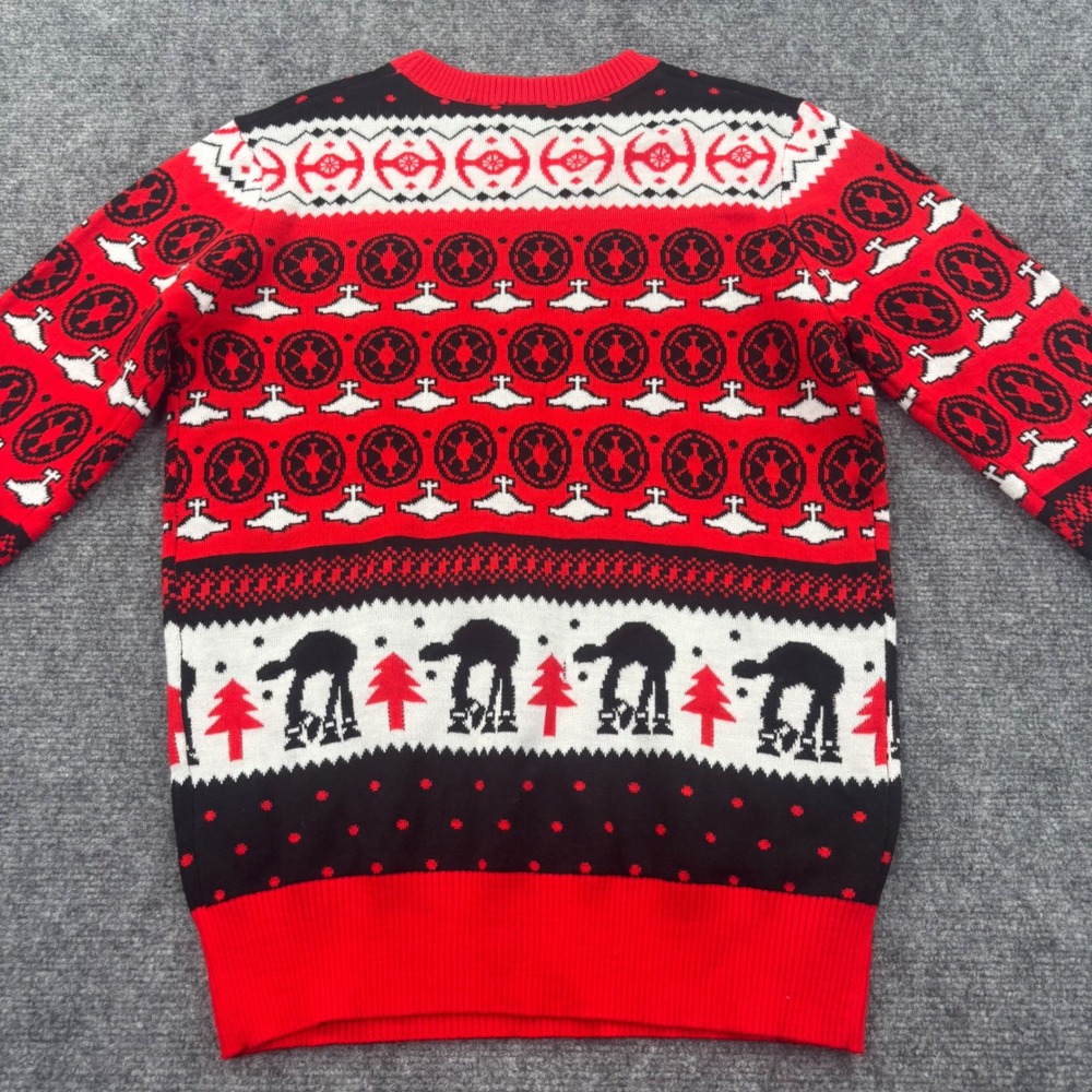 Star Wars Ugly Christmas Sweater Small Red Darth Vader Merry Sithmas Womens - Picture 7 of 7